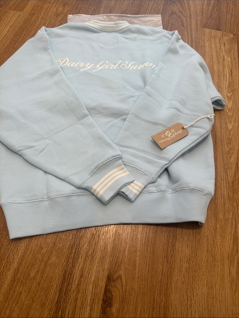 New dairy boy Countryside Blue Varsity Pullover blue sweatshirt top shirt soldou - Picture 2 of 5